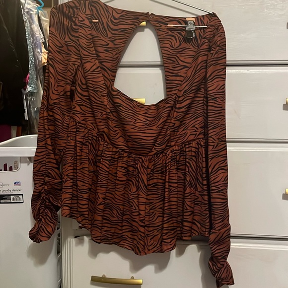 Free people tiger blouse - Picture 1 of 2